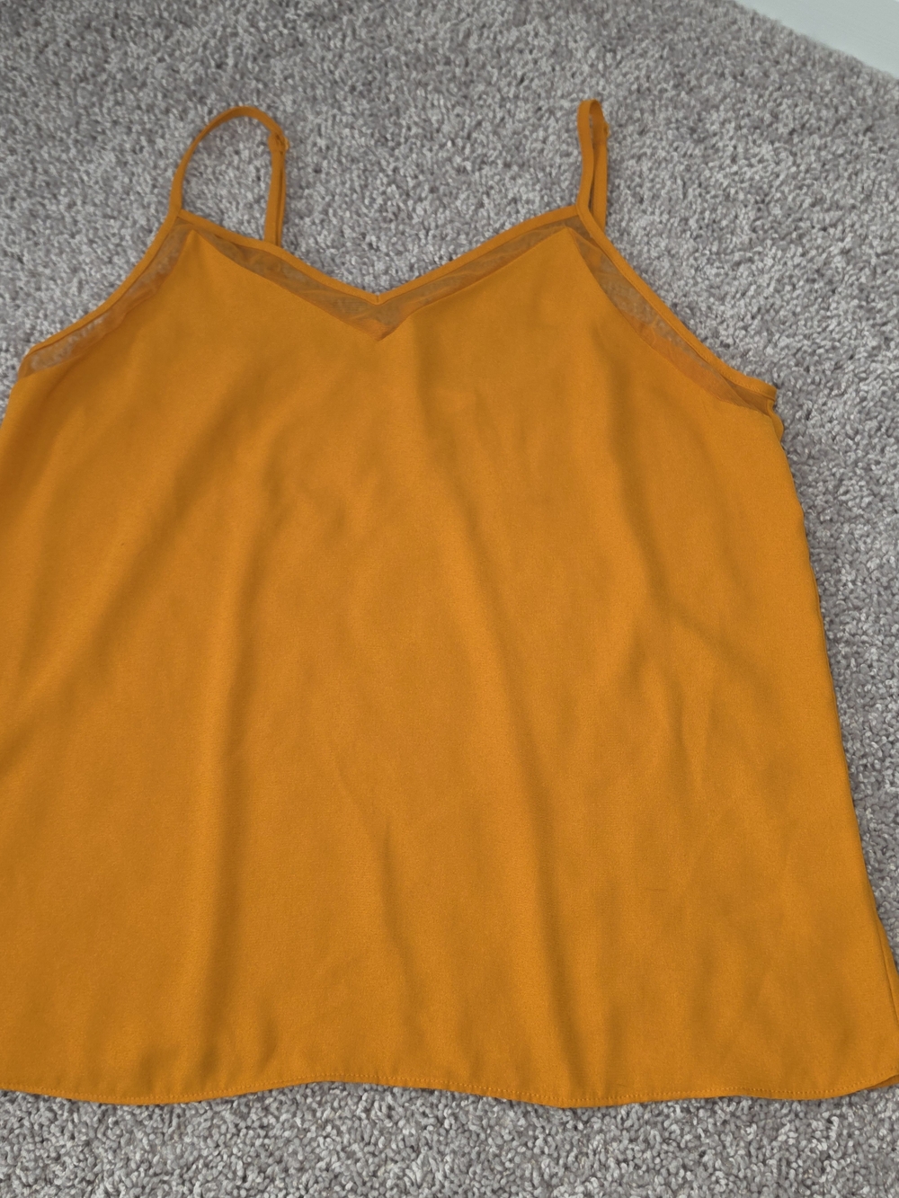 Nine West Bright Orange Spaghetti Strap Cami